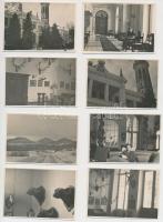 cca 1930-1947 Radvány, Kastélyszálló képekkel illusztrált utazási prospektus, 9 db - a kastélyt ábrá...