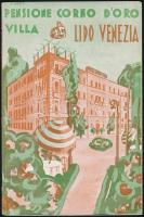cca 1930 2 db utazási prospektus: Pensione Corno D'Oro Villa Lido Venezia, Ascona / Venice and ...