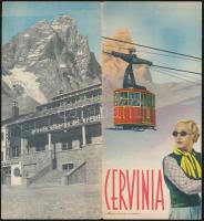 cca 1930-1940 Breuil-Cervinia színes utazási prospektus / Breuil-Cervinia, Italy, tourist guide