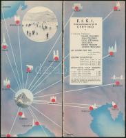 cca 1930-1940 Breuil-Cervinia színes utazási prospektus / Breuil-Cervinia, Italy, tourist guide