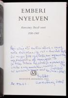 Keresztury Dezső: Emberi nyelven. Versek 1930-1965. Bp. 1965, Magvető. 543 p. Kiadói egészvászon-köt...