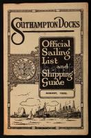 1925  Southampton Docks hivatalos hajózási menetrend, térképpel, reklámokkal, 100p / Southampton Docks official sailing list and shipping guide, 100p