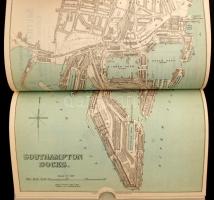 1925  Southampton Docks hivatalos hajózási menetrend, térképpel, reklámokkal, 100p / Southampton Doc...