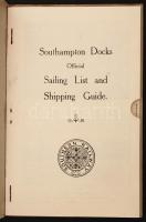 1925  Southampton Docks hivatalos hajózási menetrend, térképpel, reklámokkal, 100p / Southampton Doc...