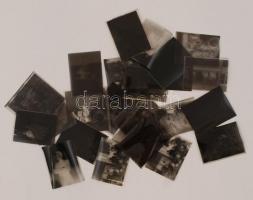 Különböző, régi negatívok, Budapest, Erzsébet híd, gyár, zenekar, kerékpár, stb, 23db, cca 6x6cm