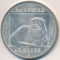 1985. 200Ft Ag "Természetvédelem - Vidra" T:BU ujjlenyomat