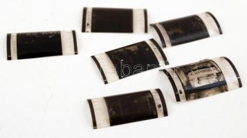 Különböző, régi negatívok: Szálasi, nyilas filmkockák, eskü,per, kivégzés, 6db, 2x3,5cm