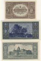1920. 10K T:I-, 1945. 1000.000P T:I, 1946. 100.000.000Milp (2x) T:I + 11db vegyes inflációs bankjegy...