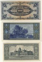 1920. 10K T:I-, 1945. 1000.000P T:I, 1946. 100.000.000Milp (2x) T:I + 11db vegyes inflációs bankjegy...