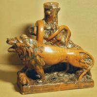 Oroszlán formájú kerámia lámpatartó