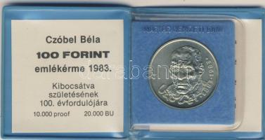 1983. 100Ft "Czóbel Béla" T:BU Eredeti tokban, tanúsítvánnyal!