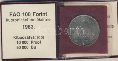 1983. 100Ft "FAO" T:BU Eredeti tokban, tanúsítvánnyal!