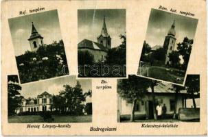 Bodrogolaszi, Református templom, Evangélikus templom, Római Katolikus templom, Herceg Lónyay-kastély, Kelecsényi-üzletház (fa)