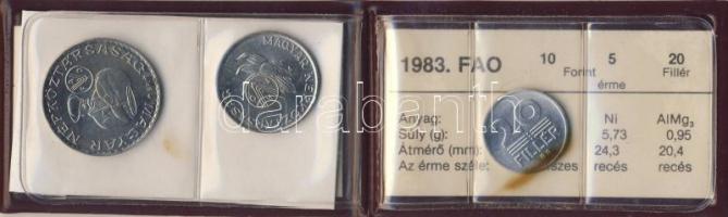 1983. 20f+5Ft+10Ft "FAO" T:1 Eredeti tokban, tanúsítvánnyal!