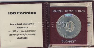 1982. 100Ft "Labdarúgó VB" T:1 Eredeti tokban, tanúsítvánnyal!