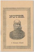 I. Ferencz József jegyzetfüzet beírásokkal, hátoldalon órarend, 13x8cm