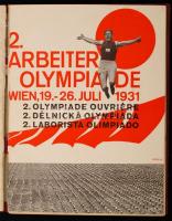 1931 "Festschrift zur 2. Arbeiter-Olympiade Wien" újság sok képpel illusztrálva, könyvbe k...