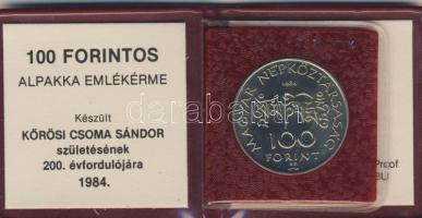 1984. 100Ft "Kőrösi Csoma Sándor" T:BU Eredeti tokban, tanúsítvánnyal!
