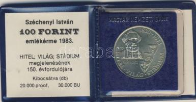 1983. 100Ft "Széchenyi" T:BU Eredeti tokban, tanúsítvánnyal!