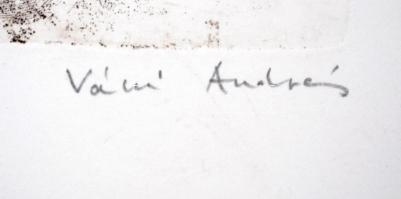 Váczi András(1967-): Álom. Színezett rézkarc, papír, jelzett, 23x18 cm