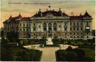 Rimaszombat, Rimavská Sobota; Gömör és Kishont vármegyeháza / county hall (vágott / cut)