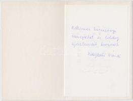 Hidegkuti Nándor Aranycsapat tag aláírása üdvözlőlapon