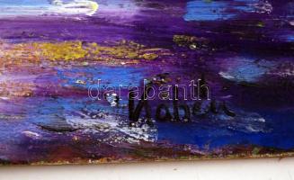 Kohán jelzéssel: Alpesi táj. Olaj, farost,  39×51 cm