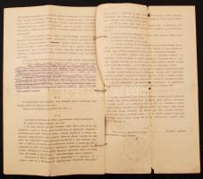 1905 Bonyhád: postamesteri szerződés a bikácsi postára / Contract of a post master. 10p