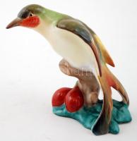 Herendi madárka, kézzel festett, jelzett, hibátlan, m:7 cm