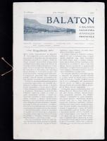 1909 Balaton, a Balatoni Szövetség Hivatalos Értesítője II. évfolyamának I. száma, pp.:16, 32x21cm