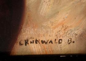 Grünwald jelzéssel: Virágcsendélet. Olaj, vászon, üvegezett keretben, 33×24 cm