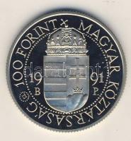 1991. 100Ft "II.János Pál pápa látogatása" T:PP