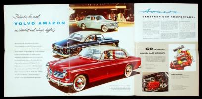 1957 Volvo Amazon, színes nyomtatvány. Ritka! 42x88cm
