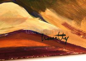 Kmetty jelzéssel: Asztali csendélet. Olaj, farost,  36×53 cm