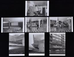 1973  Budapest, Május 1. mozi kívül-belül, 7 db korabeli professzionális negatívról készült modern nagyítás 10x15 cm-es fotópapíron