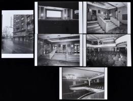1973  Budapest, Bethlen mozi kívül-belül, 6 db korabeli professzionális negatívról készült modern nagyítás 10x15 cm-es fotópapírra