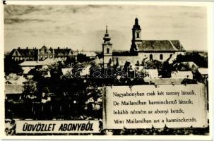 Abony, látkép, vers (kis szakadás / small tear)