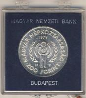 1979. 200Ft Ag "Nemzetközi gyermekév" T:BU Csak 9000db! Eredeti MNB plasztiktokban!