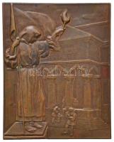 Románia 1911. "Spiru Haret" kétoldalas Br plakett "Mayer und Wilhelm, Stuttgart"...