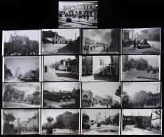 1917. május 21. Gyöngyös város égése, Kerny István (1879-1963) hagyatékában őrzött 17 db üveglemez negatív modern nagyítása, 13x18 cm