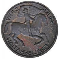 Sóváry János (1895-1966) 1946. "Magyarország - A felszabadulásért" Br emlékplakett (137mm)...