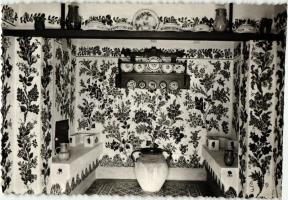 8 db MODERN, fekete-fehér, motívum képeslap, kalocsai népviselet, folklór, vegyes minőség / 8 modern...