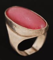 Ezüst gyűrű kővel, Sterling, Ag., br.:8gr., jelzett, méret:49/ Silver ring with stone, Ag, gross: 8gr, marked, size: 49