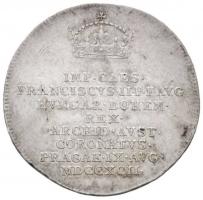 Habsburg Birodalom / Prága 1792. "II. Ferenc prágai koronázása" Ag zseton (4.36g/25mm) T:2...
