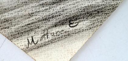 Mattioni jelzéssel: Ülő lány. Szén, papír, 53×43 cm