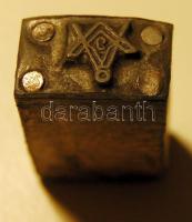 cca. 1930-as évek szabadkőműves pecsétnyomó