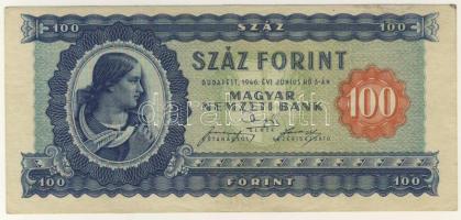 1946. 100Ft erősen felfelé csúszott nyomat! T:II Csak egyszer hajtva!