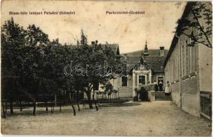 Pelsőc, Plesivec; Blum-féle intézet katonai kisegítő kórház, park és fürdő / military hospital (EB)