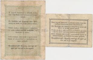 1848. 2Ft + 1849. 15kr "Kossuth bankó" T:restaurált