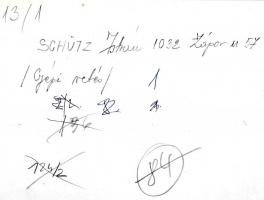 cca 1965 Schütz István: Gépi vetés, feliratozott vintage fotóművészeti alkotás, 22x40 cm